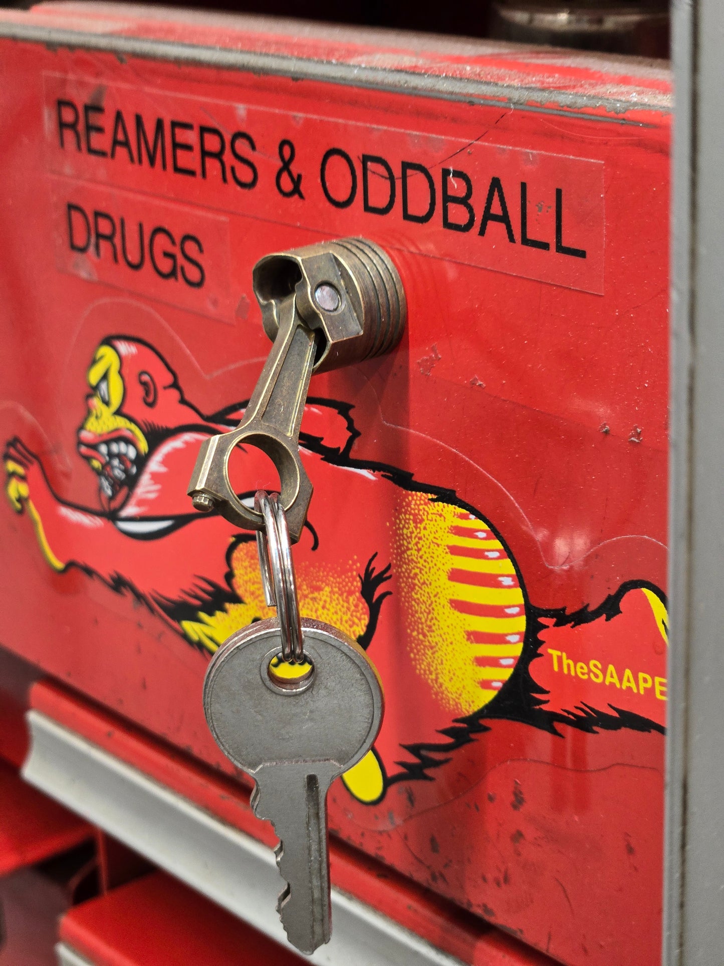 Vintage Brass Piston (Magnetic-Keychain)