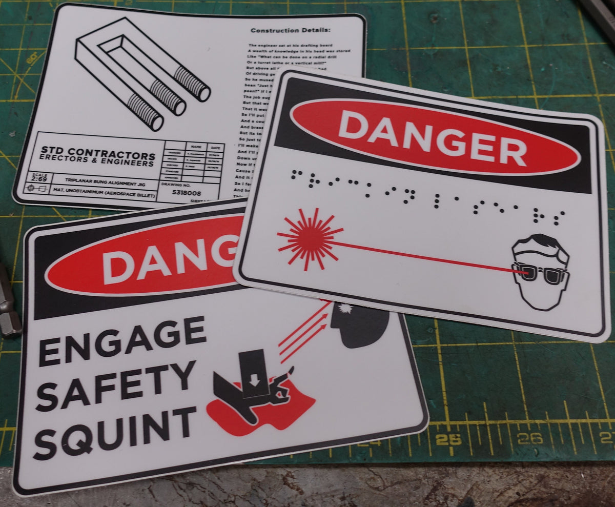 Not In Service Sticker OSHA Non-Compliance stickers Mk. III – AvE